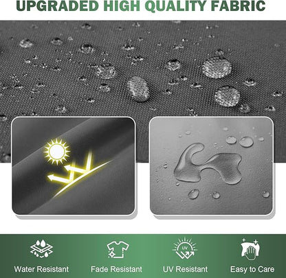 Outdoor Chair Cushions Set of 2, 19x19x3 Inch Waterproof & Fade Resistant Patio Furniture Seat Cushions with Ties, Square Outdoor Dining Chair Cushions for Lawn, Garden, Deck & Yard, Dark Grey