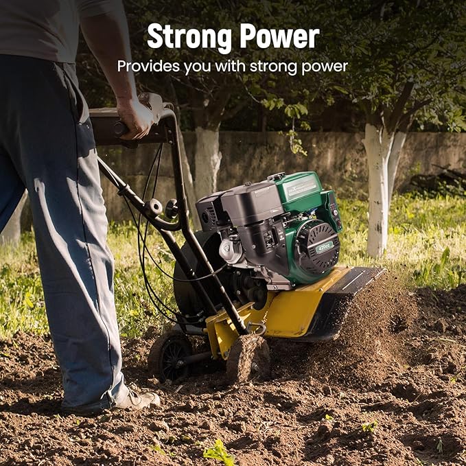 maXpeedingrods 15HP 420cc Gas Engine, Electric Start 4 Stroke OHV Horizontal Gasoline Engine, Shaft 1" (25.4mm) Diameter, Shaft 1/4" Keyway, for Go-Karts Log Splitters Compressors Lawn Mowers