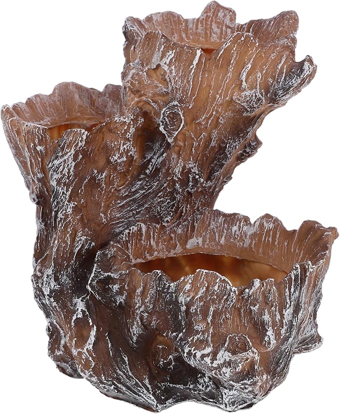 Yardwe Resin Simulation Tree Root Pot Bonsai Planter for Indoor Use Decorative Container for Artificial Plants Elegant Desktop Ornament for Home and Room