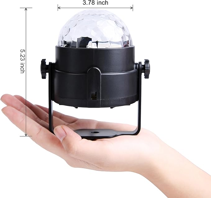 Party Lights,Disco Lights Sound Activated,Halloween Disco Ball Light,Stage Lights-Multi Colors Rotating Magic LED Strobe Lights for Xmas Parties,Room,Pool,Club,Home,Church,Karaoke,Wedding