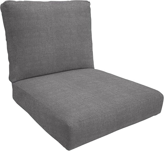 Eddie Bauer Home Deep Seating Outdoor Lounge Cushion, Knife Edge, 24" X 24" X 5", Cast Slate