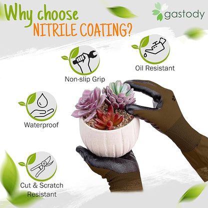Long Sleeve Gardening Gloves Women and Men - Long Cuff Garden Gloves, Multipurpose Heavy Duty Outdoor and Indoor