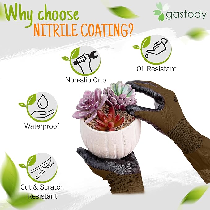 Long Sleeve Gardening Gloves Women and Men - Long Cuff Garden Gloves, Multipurpose Heavy Duty Outdoor and Indoor