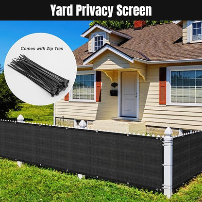 SPORTYOUTH 3ft x 16ft Balcony Fence Privacy Screen Black, Apartments Railing Windscreen Heavy Duty Fencing Mesh Cover Shade Net UV Protection for Deck Patio Outdoor Backyard Pool Porch