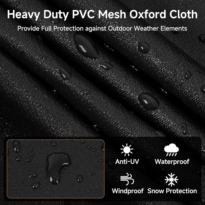 Griddle Cover for Blackstone 5482 36 inch Griddles with Hood, 600D Heavy Duty Rip-Proof & Waterproof BBQ Cover with Air Vent and Click-Close Straps
