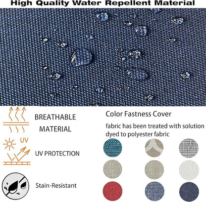 COZYVIDA Outdoor/Indoor 24x27.5 inch Deep Seat Patio Cushions Set of 2 Resilient Foam Filling Water Repellent Stain-Resistant UV Resistant Weather Resistant Patio Cushions Midnight
