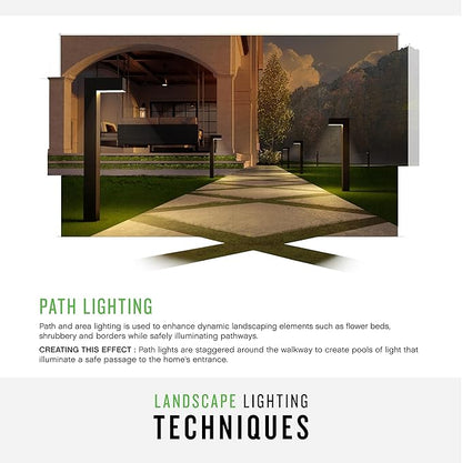 Hinkley Springfield 16016BK-LL Mini LED Low Voltage Landscape Pathway Light - 12v, Dimmable, Aluminum - Black