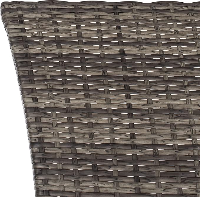 SAFAVIEH Outdoor Collection Edna Grey Brown/White Cushion 3-Piece Lounge Set with Table (PAT7719C)
