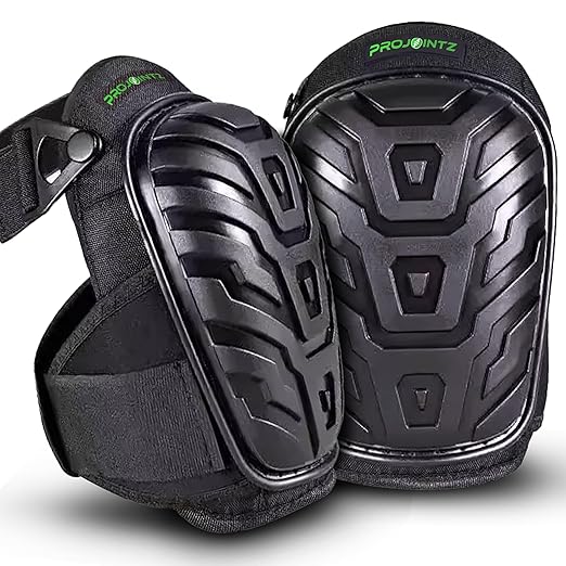 Gel Knee Pads for Work – Heavy Duty Construction Knee Pads With Foam Cushioning - Adjustable, Comfortable Fit For Flooring, Roofing, Gardening
