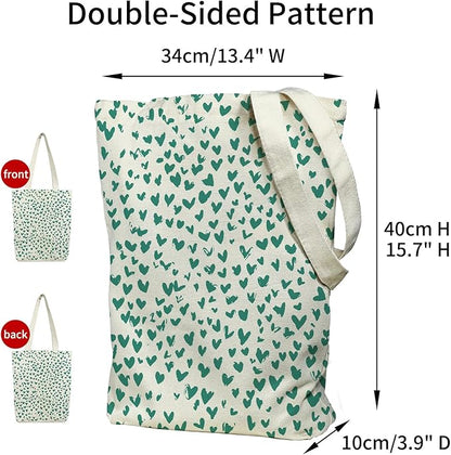 itgowisa Canvas Tote Bag for Women, Tote Bag with Zipper Inner Pocket, Zippered Canvas Bag for Shopping Work Grocery Everyday
