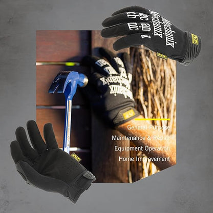 Mechanix Wear Original Work Gloves - Multi-Purpose Outdoor Work Gloves - Secure Fit - Durable & Machine Washable - Breathable & Comfortable - XX-Small - Black