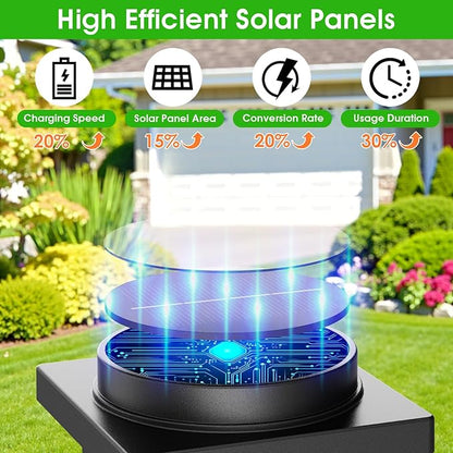 Melunar Solar Pathway Lights Outdoor, 8 Pack Solar Powered Garden Lights Waterproof, Auto On/Off Outdoor Landscape Lights for Patio, Walkway, Driveway, Lawn, Pool Decor. (Warm White)