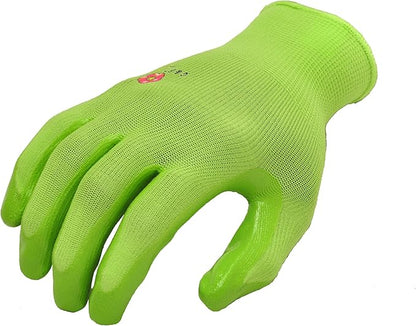 12 PAIRS Women Gardening Gloves with Micro Foam Coating - Garden Gloves Texture Grip - Women’s Work Glove - Working Gloves For Weeding, Digging, Raking and Pruning, Large