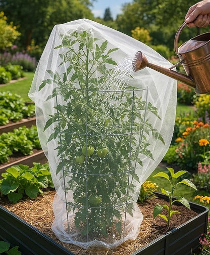 Fruit Tree Protection Bags 4.5x6 FT in 4 Pack | Multiple Size Garden Netting for Fruit & Vegetable Protection | White Plant Net Cover for Blueberry & Tomato | Bird & Insect Mesh Fabric Protector