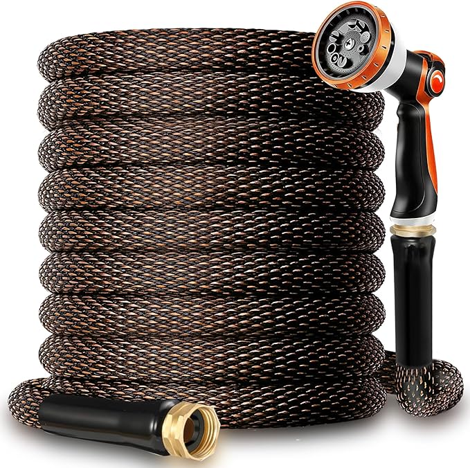 Garden Hose 75FT - 602PSI High Pressure, Kink-Free & Lightweight, No Expanding, Abrasion Resistant Water Hose for Car Wash, Lawn, Watering