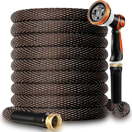 Garden Hose 75FT - 602PSI High Pressure, Kink-Free & Lightweight, No Expanding, Abrasion Resistant Water Hose for Car Wash, Lawn, Watering