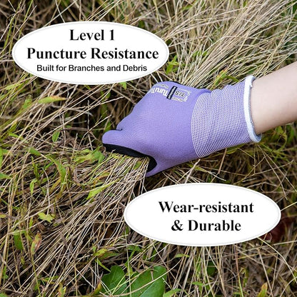 HandLove 6 Pairs Gardening Gloves for Women-Moisturizing Durable Work Gloves.Latex-free Sandy Nitrile Coated for Yard Garden,Touchscreen Friendly Protective Work with Grip,Medium,Pink&Green