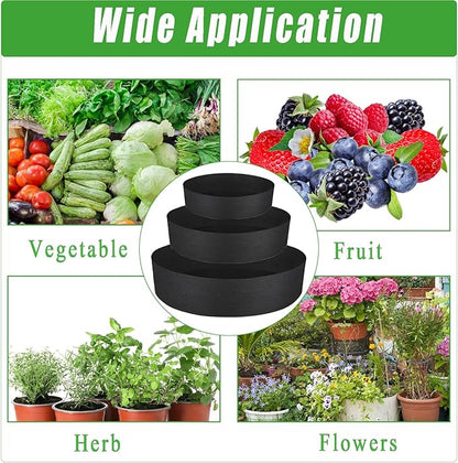 3 Tiered Strawberry Planter, Fabric Raised Garden Bed Non-Woven Laddered Planter Bag 8 Inch Deep Round Felt Planting Container for Growing Vegetables Herb Plant (3 Tiered)
