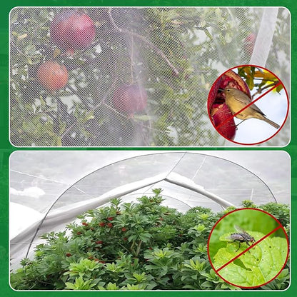 NONMON Garden Netting 10 x 50FT Ultra Fine Plant Mesh Netting Covers, Insect Garden Netting Pest Barrier for Raised Beds, Mosquito Netting for Blueberry Shrubs Vegetables Fruits Crops