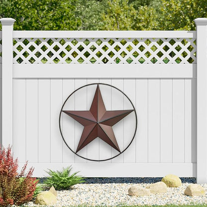 JoyEvy 21" Red Barn Star Wall Decor,Metal Stars Rustic Vintage Western Country Farmhouse Home Indoor or Outdoor Wall Decoration,Texas Stars for House Wall Art Décor