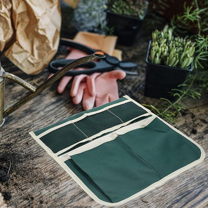 Garden Kneeler Tool Bag Stool, Foldable Garden Tool Bag Portable for Outdoor Gardening (Green)