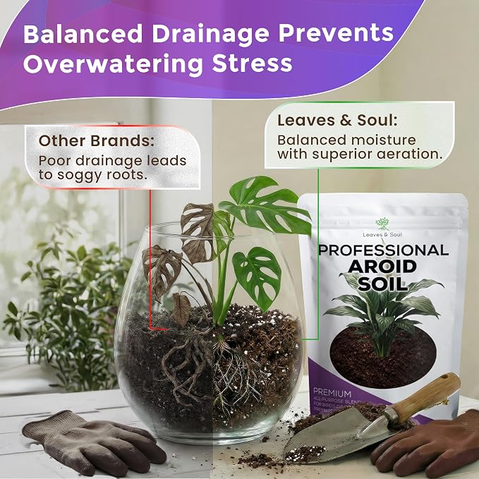 Professional Aroid Soil Mix Large 2.2 Quarts Ready to Use, Premium Potting Soil for Aroid Plants Monstera Philodendron Indoor Plants, Peat Moss Coco Coir Perlite Dolomite Made in USA