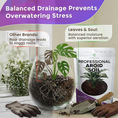 Professional Aroid Soil Mix Large 2.2 Quarts Ready to Use, Premium Potting Soil for Aroid Plants Monstera Philodendron Indoor Plants, Peat Moss Coco Coir Perlite Dolomite Made in USA