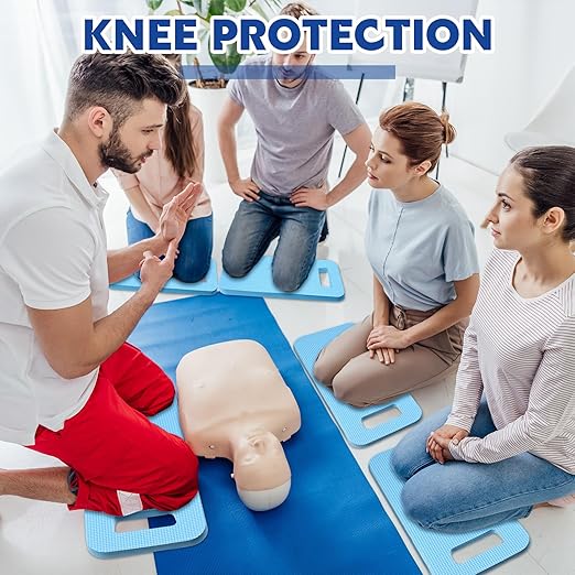 Riakrum 10 Pcs Garden Kneeling Pad Garden Knee Pads Thick Foam Knee Mat Waterproof Knee Cushions for Kneeling Multi Functional Kneeler for Praying, Gardening, Baby Bath, Yoga, 15.4 x 6.7 Inch (Blue)