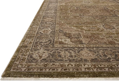 Loloi Haywood Collection HYD-03 Moss/Charcoal 2'-7" x 8'-0" Runner Rug
