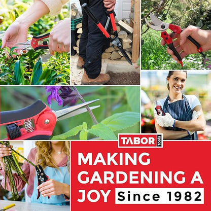TABOR TOOLS Adjustable Metal Rake - Collapsible & Telescopic - Garden, Yard, & Lawn - Ideal for Leaves, Shrubs & Small Areas. J16A