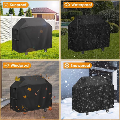 Grill Cover for Blackstone Pro Series 2 Burner 22 Inch Griddle with Double Shelf, Outdoor Waterproof BBQ Covers for Model 2165 2414, Propane Gas Grill Cover