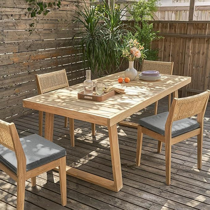 LVTXIII Outdoor Chair Cushions, Fade-Resistant Patio Furniture Cushions Outdoor Square Chair Pads with Ties for Dining Chairs and Garden Furniture Decoration, 18.5"x16"x2" Set of 4, Grey Textured