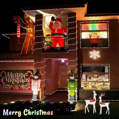 YEGUO Solar Christmas Lights Outdoor Waterproof, 2 Packs Each 33ft 100 LED Rope Lights, 8 Modes Fairy String Lights in Clear Thin Tube for Camping Fence Patio Garden Trampoline Deck(Multicolor)