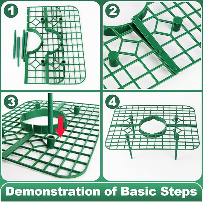 5 Pack Strawberry Plant Support Square Strawberry Supports for Garden Green Holder Plastic Stand with 4 Sturdy Legs Risers Growing Racks Frame