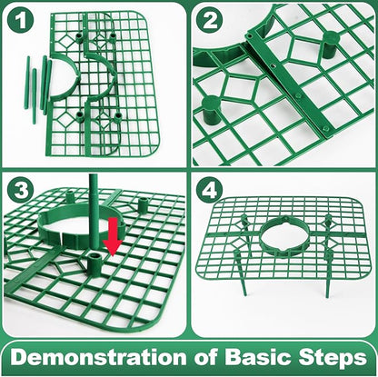 5 Pack Strawberry Plant Support Square Strawberry Supports for Garden Green Holder Plastic Stand with 4 Sturdy Legs Risers Growing Racks Frame