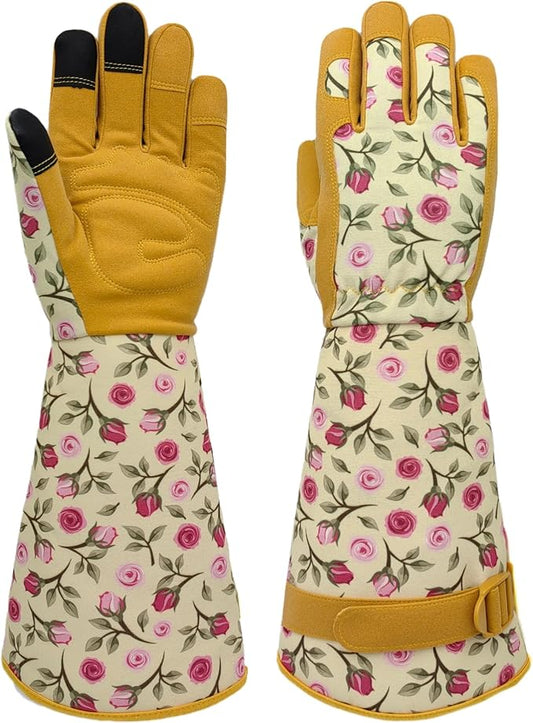 Long Gardening Garden Gloves,Thorn-proof&Puncture Resistance Rose Cactus Gauntlet Glove for Gardener,Gifts