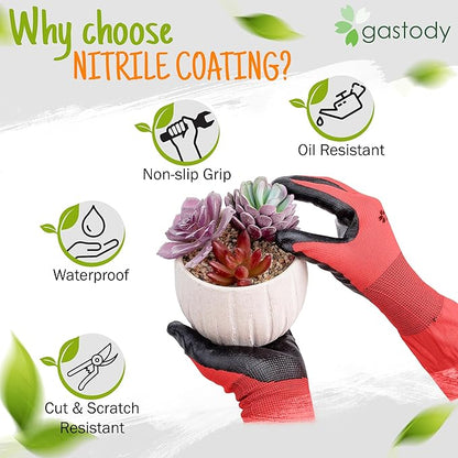 Long Sleeve Gardening Gloves Women and Men - Long Cuff Garden Gloves, Multipurpose Heavy Duty Outdoor and Indoor