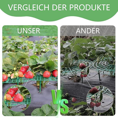 ANGTUO 10 Pack Square Strawberry Supports for Garden Strawberry Plant Support Strawberry Stand Holder Strawberry Racks Growing Frame