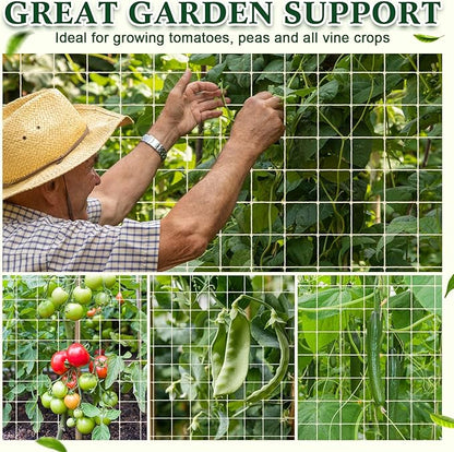 1 Piece White Jute Net Plant Support Netting 6.6 x 16.4 ft Heavy Duty Garden Plant Trellis Netting for Climbing Outdoor Indoor Grow Net for Cucumber Vine Tomatoes Peas Flower Fruits Vegetables