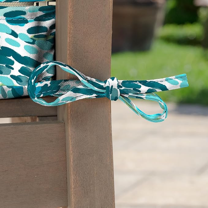 ARDEN Outdoor Plush Modern Tufted Blowfill Deep Seat Set, 24 in x 24 in, Weather-Proof, Rain-Proof, Fade Resistant Patio Cushion, Ultra Cozy Teal Ariel