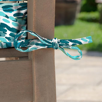 ARDEN Outdoor Plush Modern Tufted Blowfill Deep Seat Set, 24 in x 24 in, Weather-Proof, Rain-Proof, Fade Resistant Patio Cushion, Ultra Cozy Teal Ariel