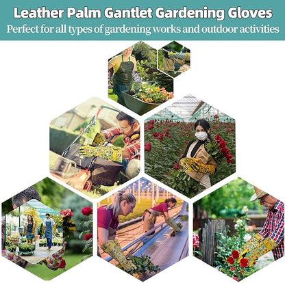 Long Gardening Garden Gloves,Thorn-proof&Puncture Resistance Rose Cactus Gauntlet Glove for Gardener,Gifts