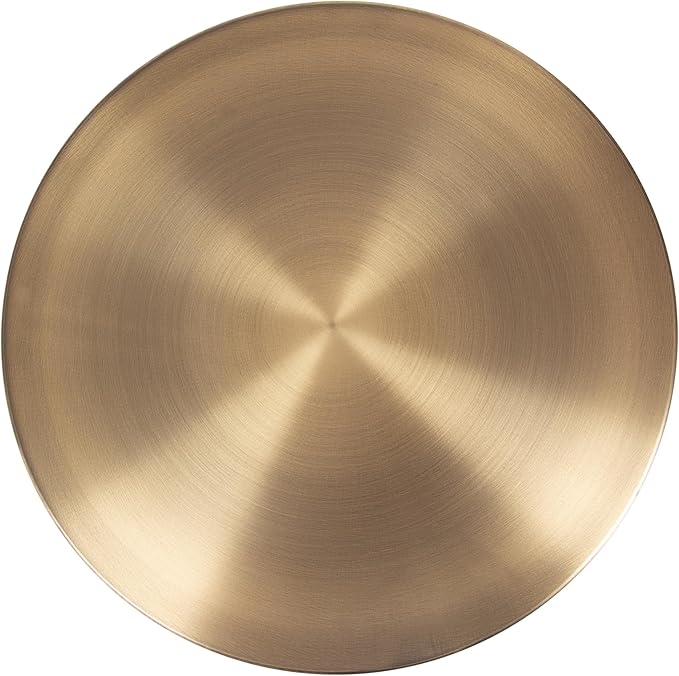 Kate and Laurel Cannings Modern Metal Round Side Table, 14 x 14 x 24, Antique Brass, Transitional Sculptural Indoor Plant Stand with Pedestal Base for Living Room End Table or Bedroom Nightstand