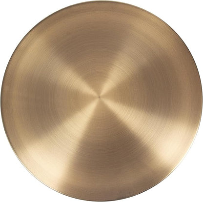 Kate and Laurel Cannings Modern Metal Round Side Table, 14 x 14 x 24, Antique Brass, Transitional Sculptural Indoor Plant Stand with Pedestal Base for Living Room End Table or Bedroom Nightstand