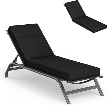 Chaise Lounge Cushions Outdoor, 72" L X 21" W X 4" D Lounge Chair Cushions for Outdoor Furniture, High-Density Foam Outdoor Chaise Cushion-Waterproof Fade-Resistant ThickPatio lounge chair cushion