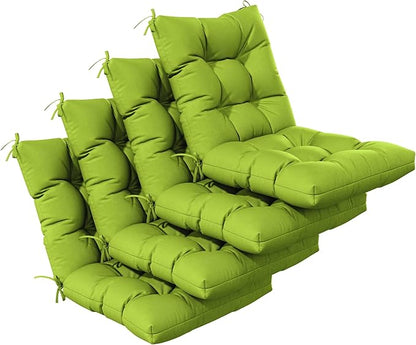 Patio Seat&Back Chair Cushions for Outdoor Furniture，Comfortable Cushions for Rocking/Dining/Lawn Chair-Set of 4