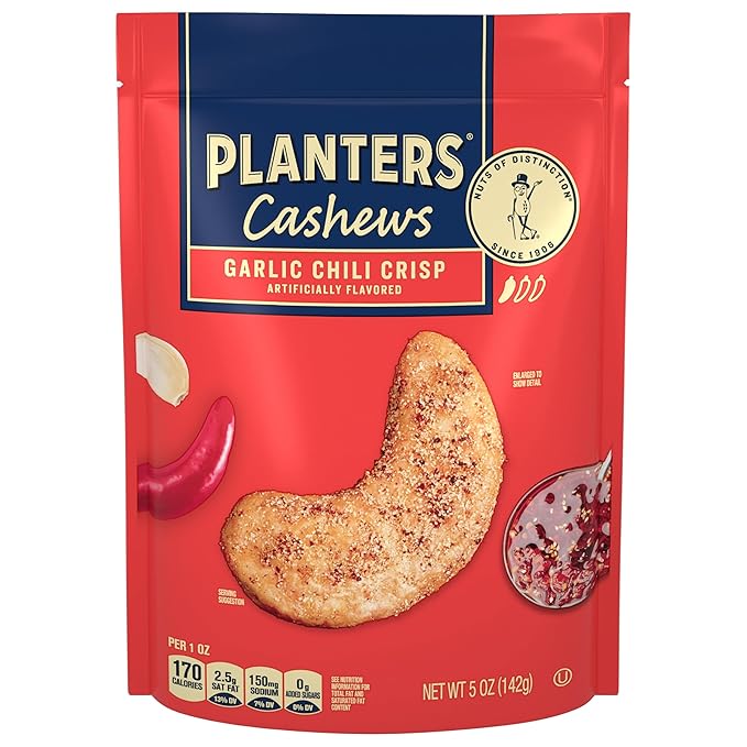 PLANTERS Garlic Chili Crisp Cashews, 5oz Bag