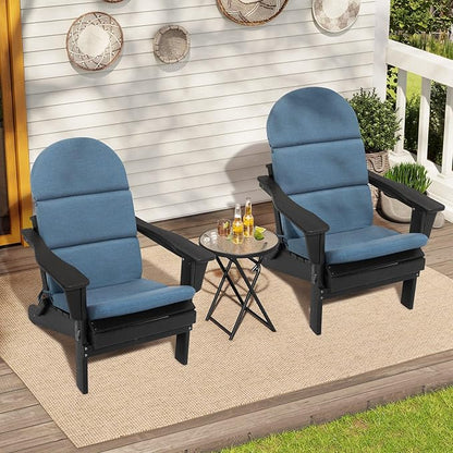 Crestlive Sunbrella Adirondack Chair Cushion, 50 x 19.6 inch, Water Repellent, Fade Resistant, High Back Outdoor Chair Cushion for Patio, Denim Blue