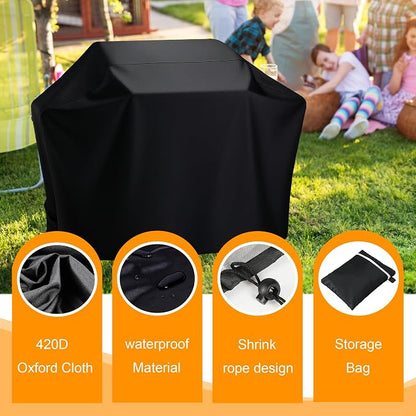 40 Inch Grill Cover, Waterproof BBQ Cover for 36-40 Inch Gas Grill, 420D Oxford Fabric UV Resistant Outdoor Barbecue Cover with Storage Bag, fits Weber Nexgrill Char-Broil