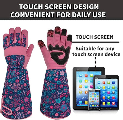 Long Gardening Garden Gloves,Thorn-proof&Puncture Resistance Rose Cactus Gauntlet Glove for Gardener,Gifts